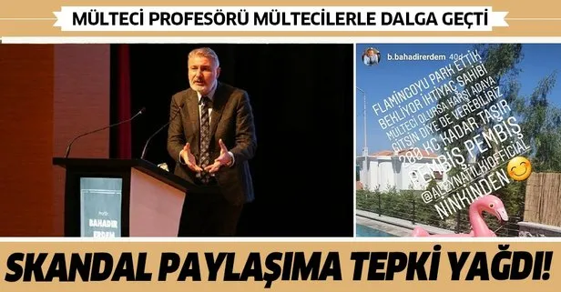 Mülteci Profesörü mültecilerle dalga geçti! Skandal paylaşıma sosyal medyadan tepki yağdı