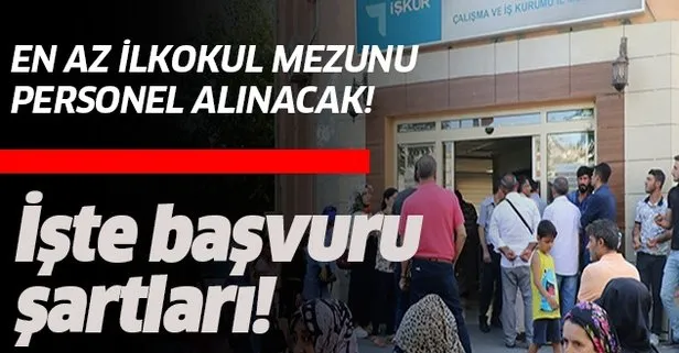 İŞKUR üzerinden en az ilkokul mezunu personel alınacak!