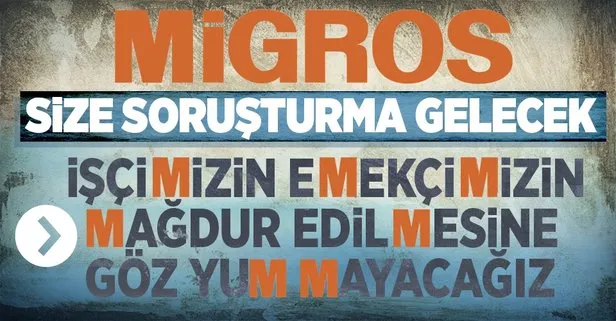 SON DAKİKA: Çalışma ve Sosyal Güvenlik Bakanı Vedat Bilgin: Migros çalışanlarının şikayetleriyle ilgili soruşturma başlattık