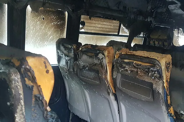 Beylikdüzü'nde öğrenci servisinde yangın