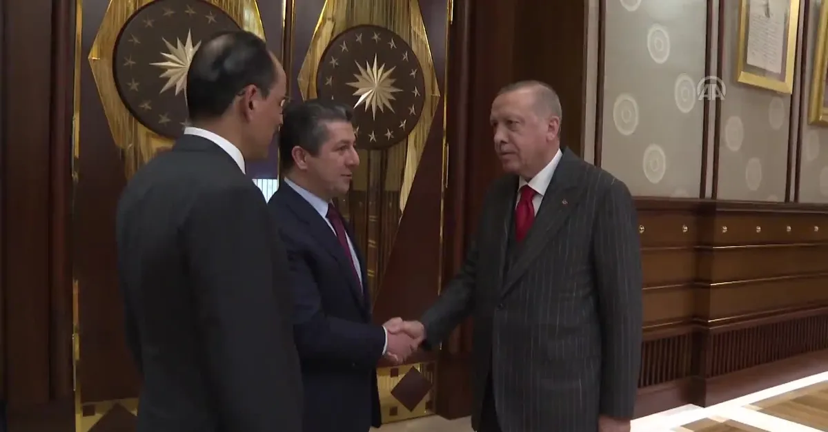 Başkan Erdoğan, Mesrur Barzani'yi kabul etti