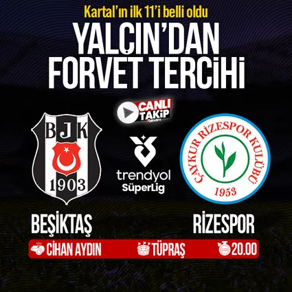 Beşiktaş'ın ilk 11'i belli oldu