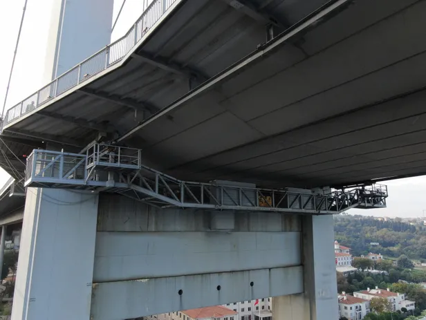 Son dakika: İşte 15 Temmuz Şehitler Köprüsü'ndeki bakım platformu! Depremde hasar gördüğü iddia edilmişti-2
