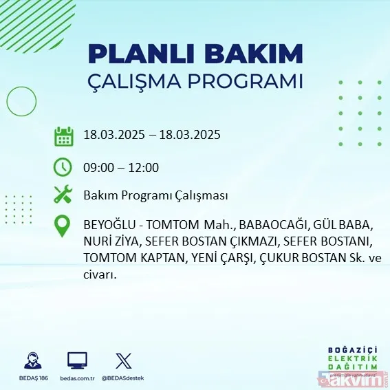 İstanbul elektrik kesintisi: 18 Mart 2025 İstanbul'da hangi ilçelerde elektrik yok? BEDAŞ listeledi - 41
