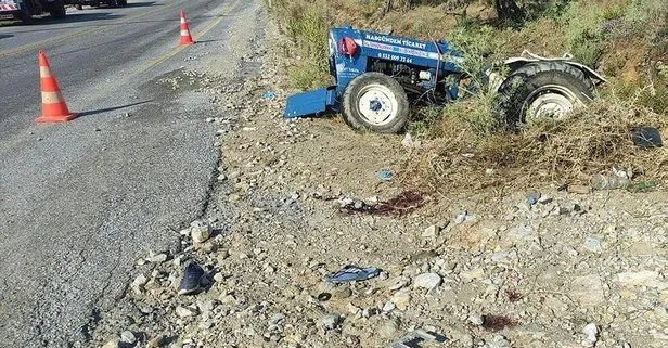 Kontrolden çıkan traktör genç adama mezar oldu! 1 ölü 1 yaralı