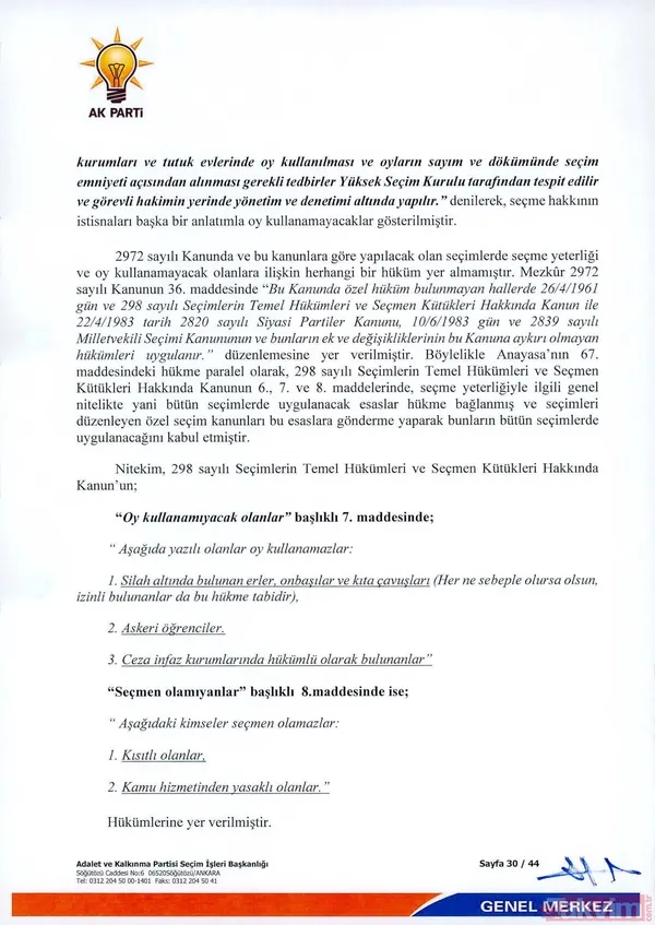 Ak Parti Genel Başkan Yardımcısı Ali İhsan Yavuz Tarafından Dün Ysk'ye Sunulan Dilekçede, "İstanbul Büyükşehir Belediye Başkanlığı Seçimlerinin Neticesine...
