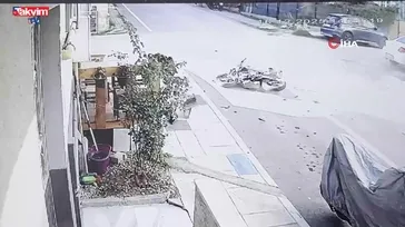 Edirne’de ölümlü motosiklet kazası kamerada!