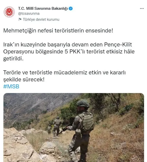 son-dakika-pence-kilit-operasyonu-bolgesinde-5-pkkli-terorist-etkisiz-hale-getirildi-1654844622238.jpg Son dakika: Pençe-Kilit Operasyonu bölgesinde 5 PKK’lı terörist etkisiz hale getirildi!-1