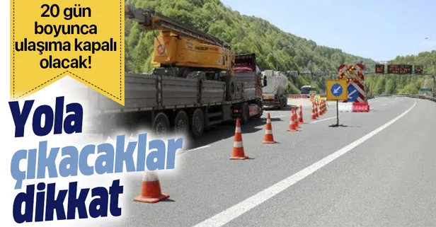 Dikkat! Kaynaşlı ile Bolu Tüneli arası 20 gün süreyle ulaşıma kapatıldı
