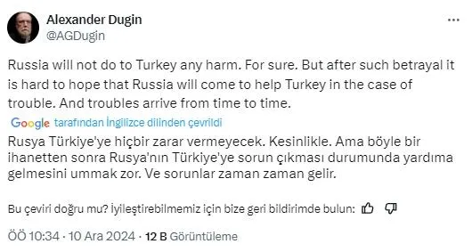 "Putin'in akıl hocası" yalanıyla pazarlanan Alexander Dugin'den hadsiz sözler! Esad rejimi çökünce Türkiye'ye ve Erdoğan'a saldırdı-6