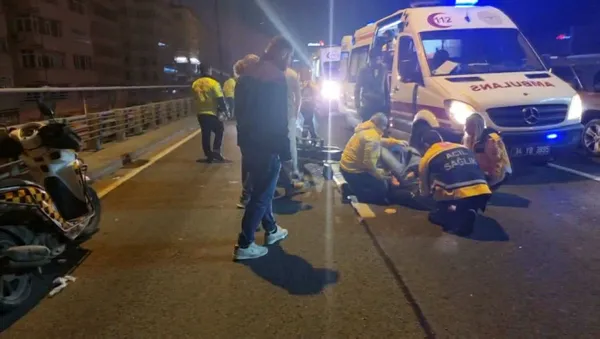 Şişli D-100 Karayolu'nda motosiklet kazası: 2 yaralı-1