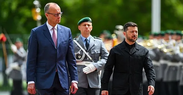 Zelenskiy Almanya'da Merz ile görüştü Rusya'ya yaptırım istedi