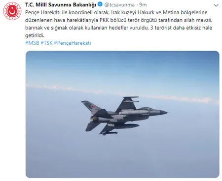 Son dakika: PKK'ya 'Pençe' darbesi! 3 terörist daha etkisiz hale getirildi-1
