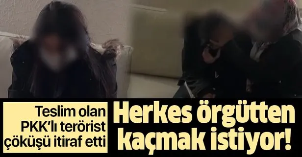 SON DAKİKA: İkna edilerek teslim olan PKK’lı kadın ailesiyle buluştu: Herkes kaçmaya çalışıyor