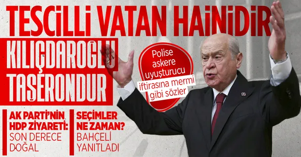 SON DAKİKA: Devlet Bahçeli'den MHP Grup Toplantısı'nda önemli açıklamalar: AK Parti'nin HDP ziyareti! 'Türk polisine çamur atan tescilli vatan hainidir'