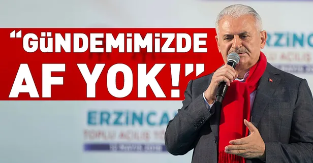 Başbakan Binali Yıldırım'dan af açıklaması