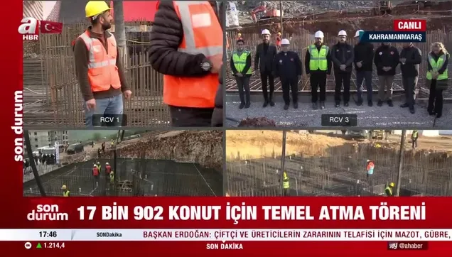 Başkan Erdoğan Kahramanmaraş'ta 17 bin 902 konutun temelini attı!