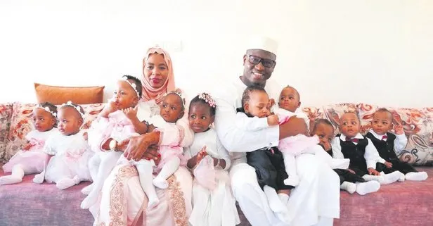 Dokuz doğurdu! Beşi kız, dördü erkek 9 çocuk dünyaya getiren Mali uyruklu Halima Cisse, memleketine döndü