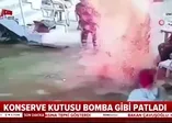 İzmir Torbalı'da konserve kutusu bomba gibi patladı! O anlar kamerada