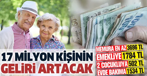 17 milyona yeni maaş: Emekliye 1.784 TL | Memura en az 3.696 TL-1