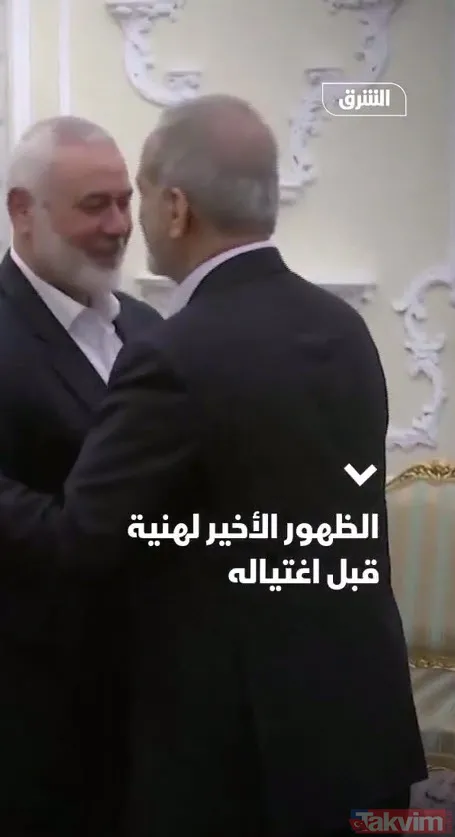 Tahran'ın göbeğinde şehit edilen Hamas lideri Haniye'nin Pezeşkiyan ile son görüntüleri! Filistinliler bunu soruyor... İran neredeydi? - 5