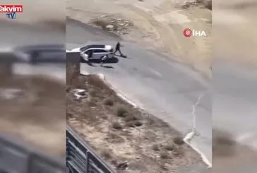 Aranan firarinin yakalanma anları kamerada