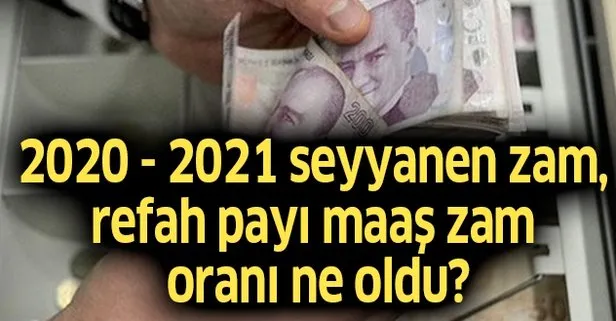 SGK SSK Bağkur emeklisi ve memur emeklisi zammı! 2020 - 2021 seyyanen zam, refah payı maaş zam oranı ne oldu?