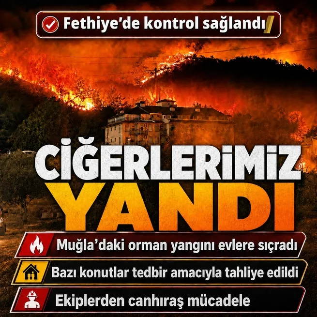 Fethiyedeki orman yangını kontrol altında! Ekiplerin yoğun mücadelesi sonuç verdi: Bölgede soğutma çalışmaları sürüyor