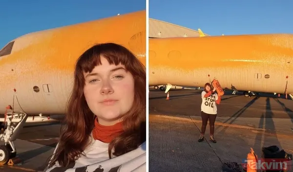 İklim aktivistleri bu sefer de dünyaca ünlü şarkıcı Taylor Swift'i hedef aldı: Turuncuya boyadılar - 9