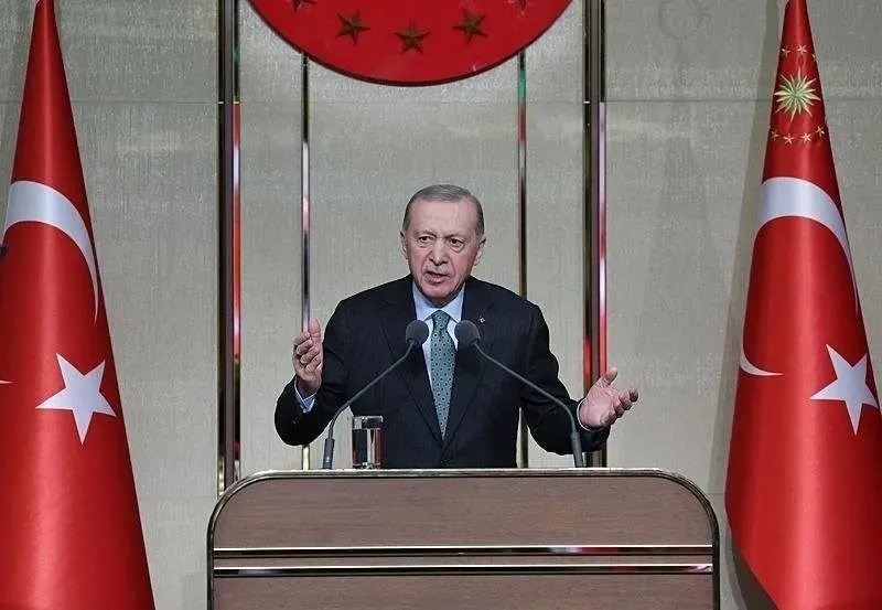 Başkan Recep Tayyip Erdoğan, Beştepe Millet Sergi Salonu'nda düzenlenen Filistinlilerle Kardeşlik İftarı'na katıldı. (AA)