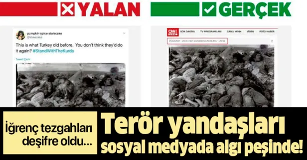 Terör yandaşları sosyal medyadan algı oyununa başladı!