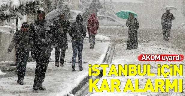 AKOM’dan son dakika İstanbul için kar uyarısı! İstanbul’a kar ne zaman yağacak?