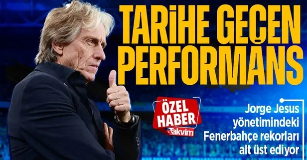Tarihe geçen performans! Jorge Jesus yönetiminde 17 maçta 42 gol atan Fenerbahçe rekorları alt üst ediyor