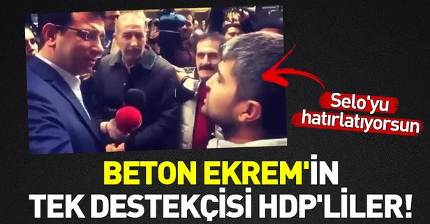AK Partili vatandaşlardan tokat yiyen Ekrem İmamoğlu'na HDP'liler destek çıktı
