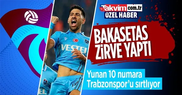 Anastasios Bakasetas zirve yaptı! Trabzon’un yıldızı bu sezon birçok maçta kilidi açan futbolcu oldu