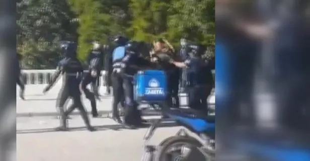 Zabıtadan seyyar satıcıya coplu müdahale