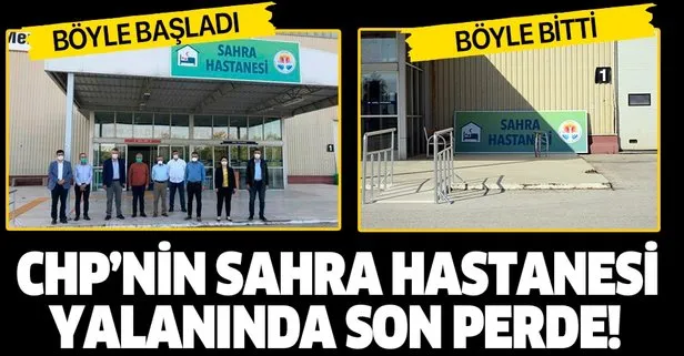 SON DAKİKA: CHP’nin Sahra Hastanesi yalanında son perde: Tabelası söküldü paravanlar çöpte