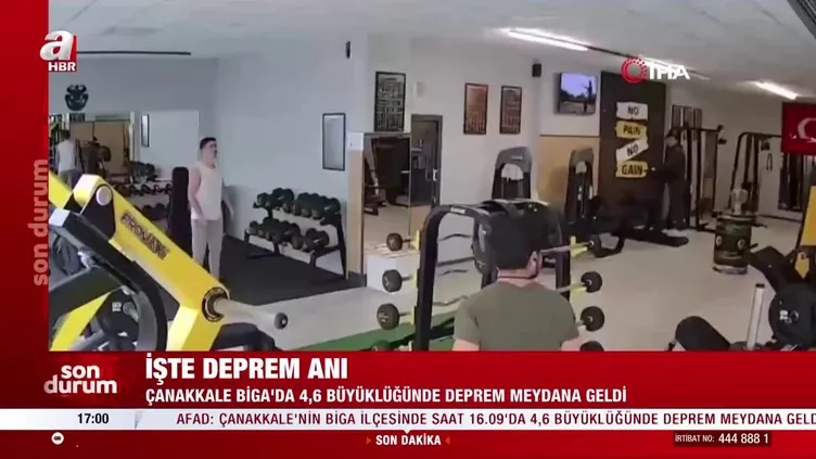 Çanakkale’deki deprem anı kamerada!