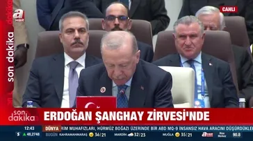 Başkan Erdoğan Şanghay Zirvesi'nde konuştu