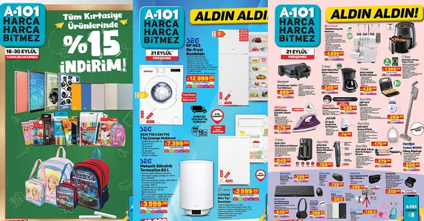 Cuma geldi A101 aktüel ürünler kataloğu yayımlandı! 22- 30 Eylül tarihlerinde kırtasiye ürünleri sudan ucuza satılıyor! Okul çantası, defter, kalem...