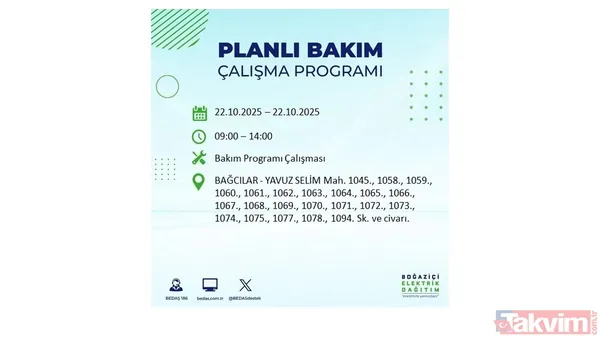 İstanbul elektrik kesintisi: 23 ilçe için saat verildi! BEDAŞ duyurdu - 11