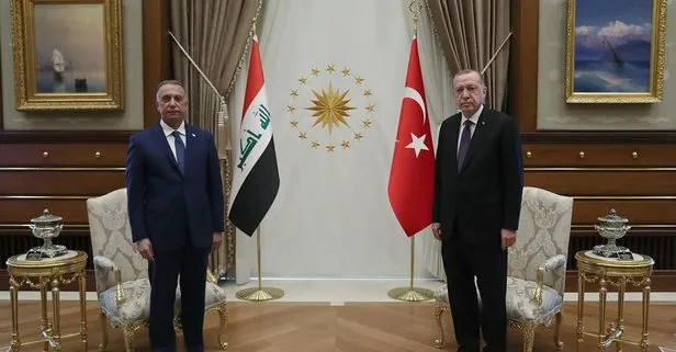 Son dakika: Başkan Erdoğan, Irak Başbakanı Mustafa Kazımi ile görüştü!