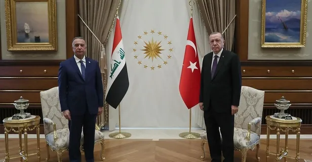Son dakika: Başkan Erdoğan, Irak Başbakanı Mustafa Kazımi ile görüştü!