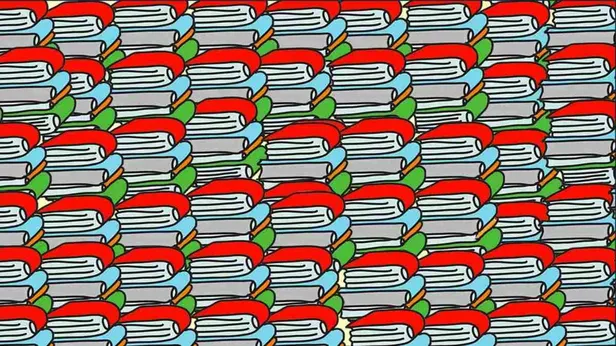 Kitapların arasına saklanan kalemi 5 saniyede bulabilecek misiniz?