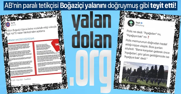 Teyit.org değil yalandolan.org! Boğaziçi'ndeki "aşağı bak" yalanını doğruymuş gibi teyit etti!