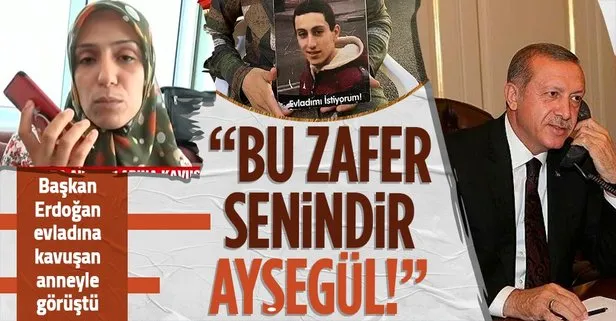 Son dakika: Başkan Erdoğan 3 yıl sonra evladına kavuşan Ayşegül Biçer ile görüştü