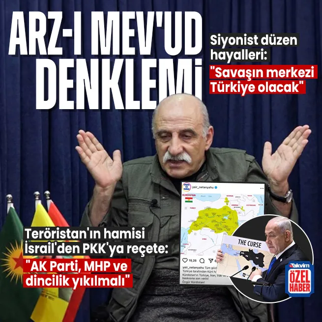 Gözünü Anadoluya diken İsrailden PKKya siyonist reçete! Elebaşı Duran Kalkandan Arz-ı Mevud sözcülüğü: Savaşın merkezi Türkiye olacak