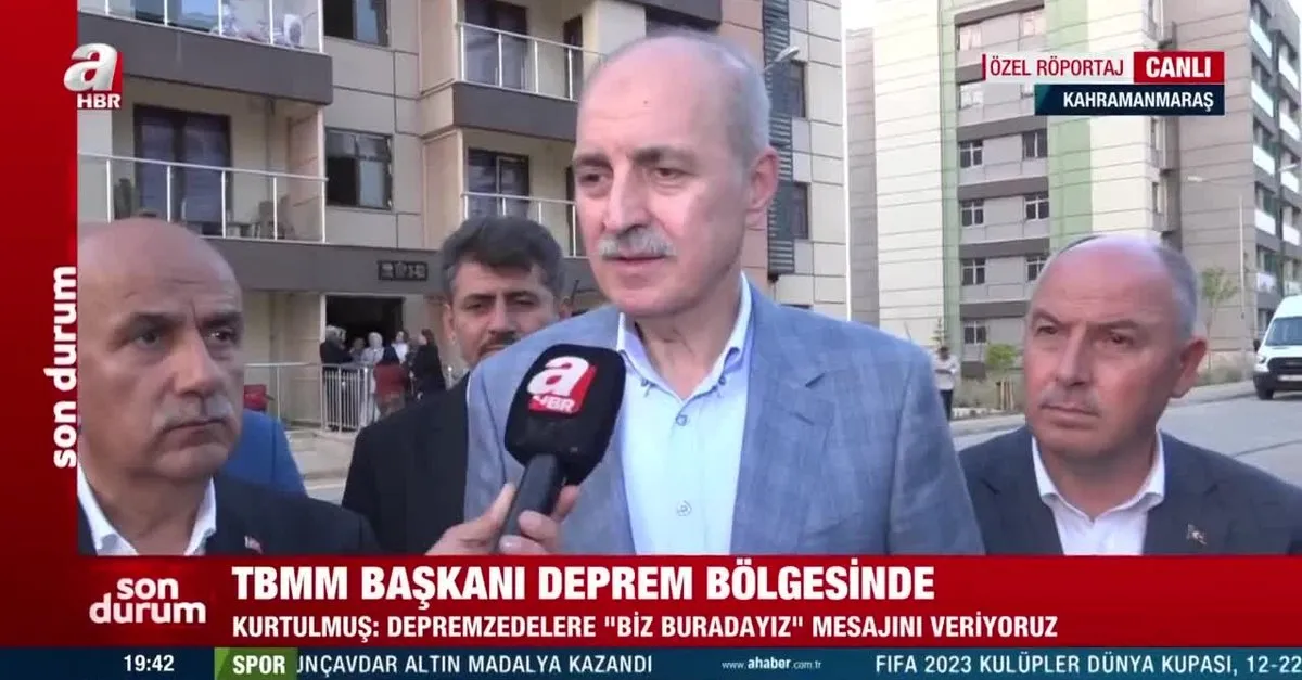 TBMM Başkanı Numan Kurtulmuş deprem bölgesinde A Haber'in sorularını yanıtladı!