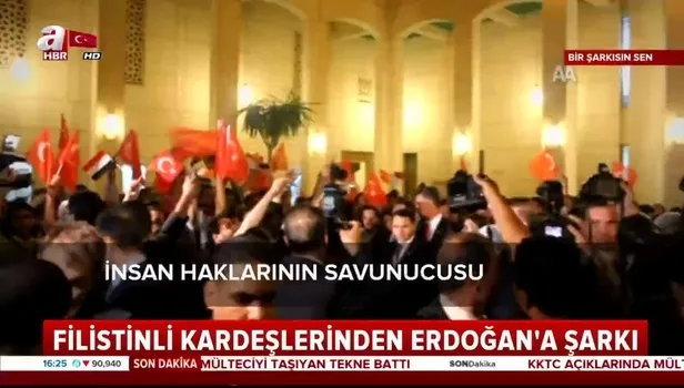 Filistinli kardeşlerinden Erdoğan'a şarkı