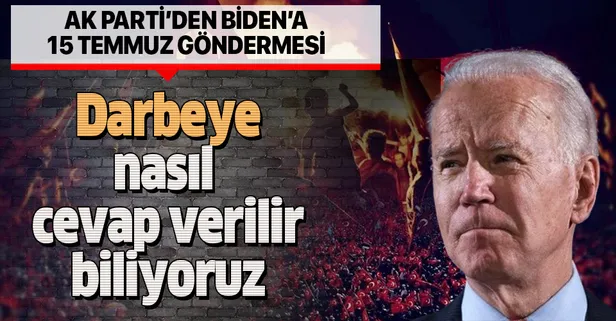 AK Parti Sözcüsü Çelik'ten Joe Biden'a 15 Temmuz göndermesi: "Darbeye nasıl cevap veriliyor biliyoruz"